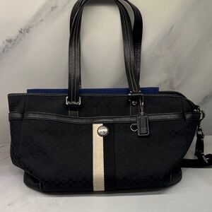 Coach Black and Cream Tote Bag